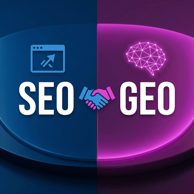 Comparison of Traditional SEO and Generative Engine Optimization (GEO) with RAG architecture