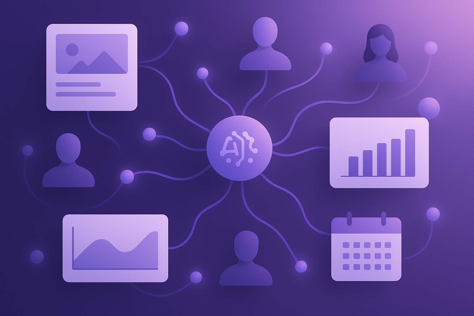 AI-powered marketing workflow analytics visual summary