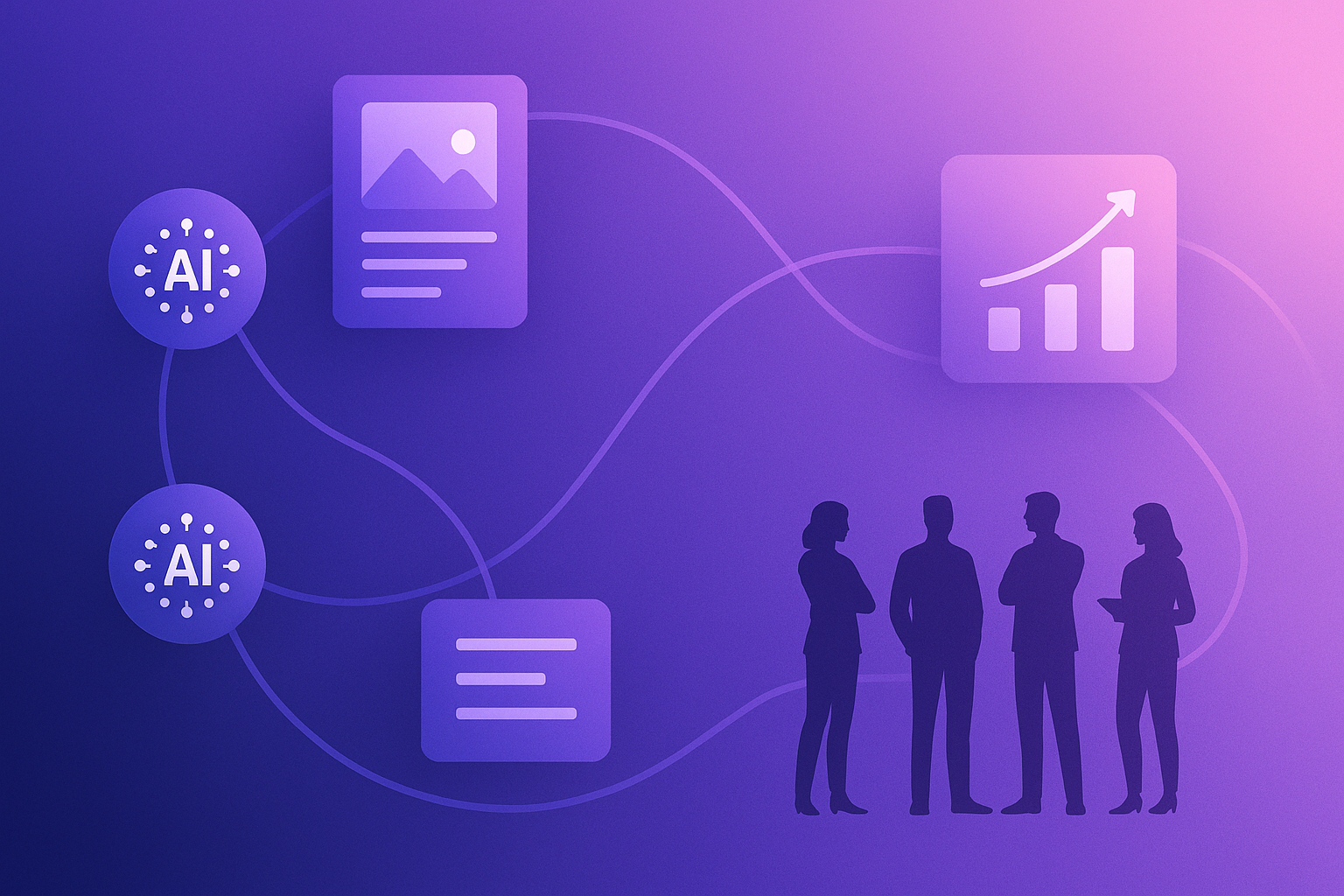 AI-powered content workflow for growth teams visual summary