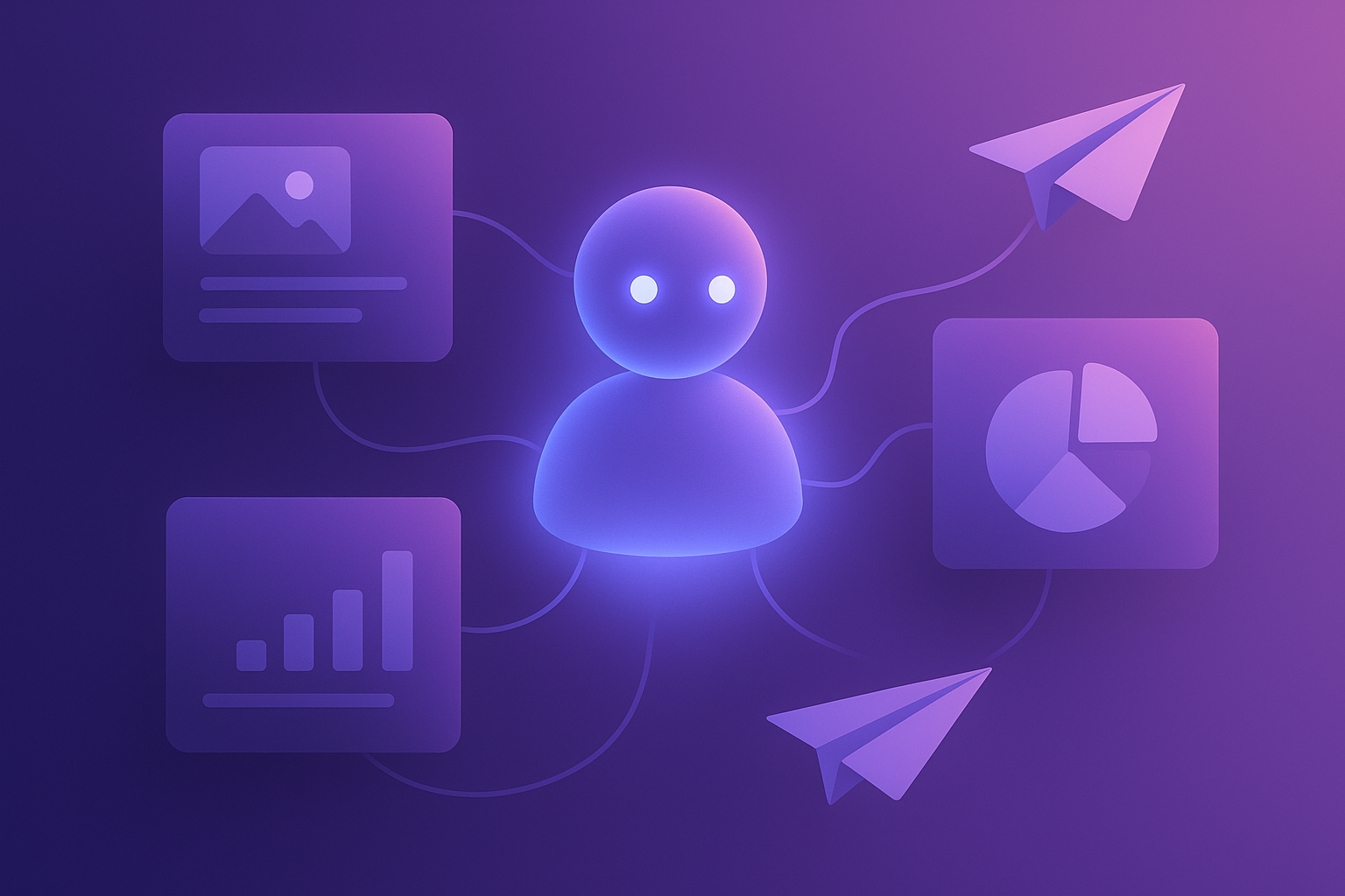 AI-driven marketing content workflow visual summary