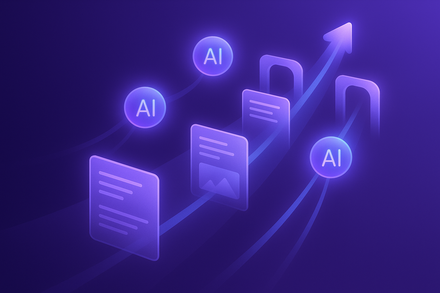 Governed AI content acceleration visual summary