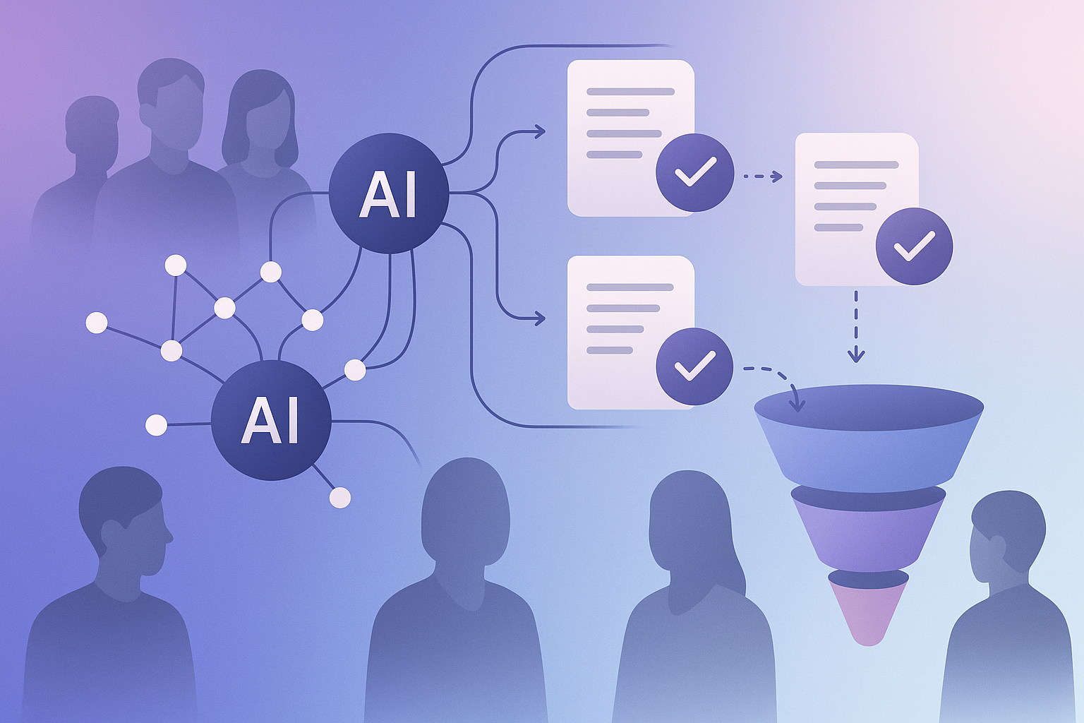 Governed AI content workflow visual summary