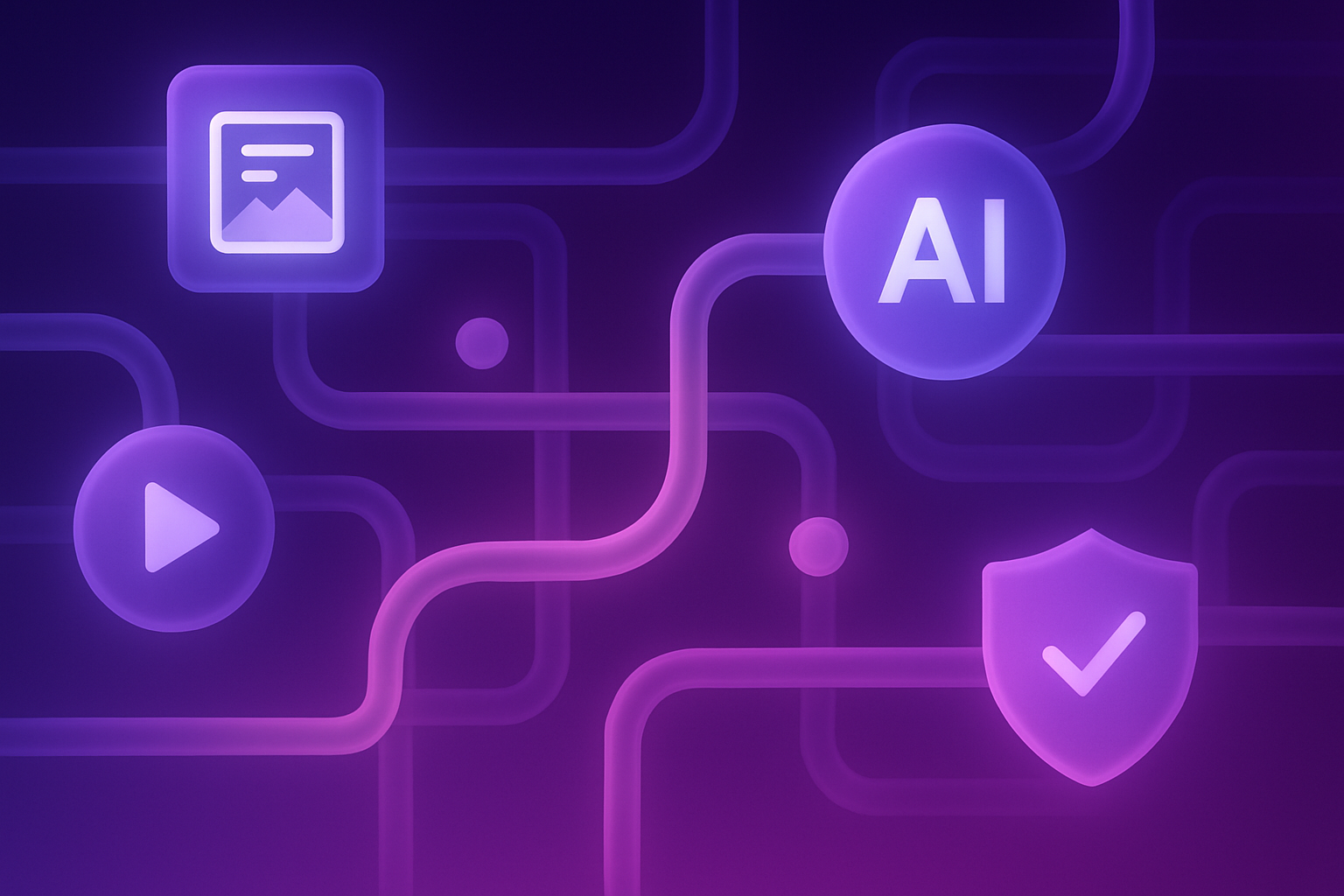 Governed AI content distribution visual summary