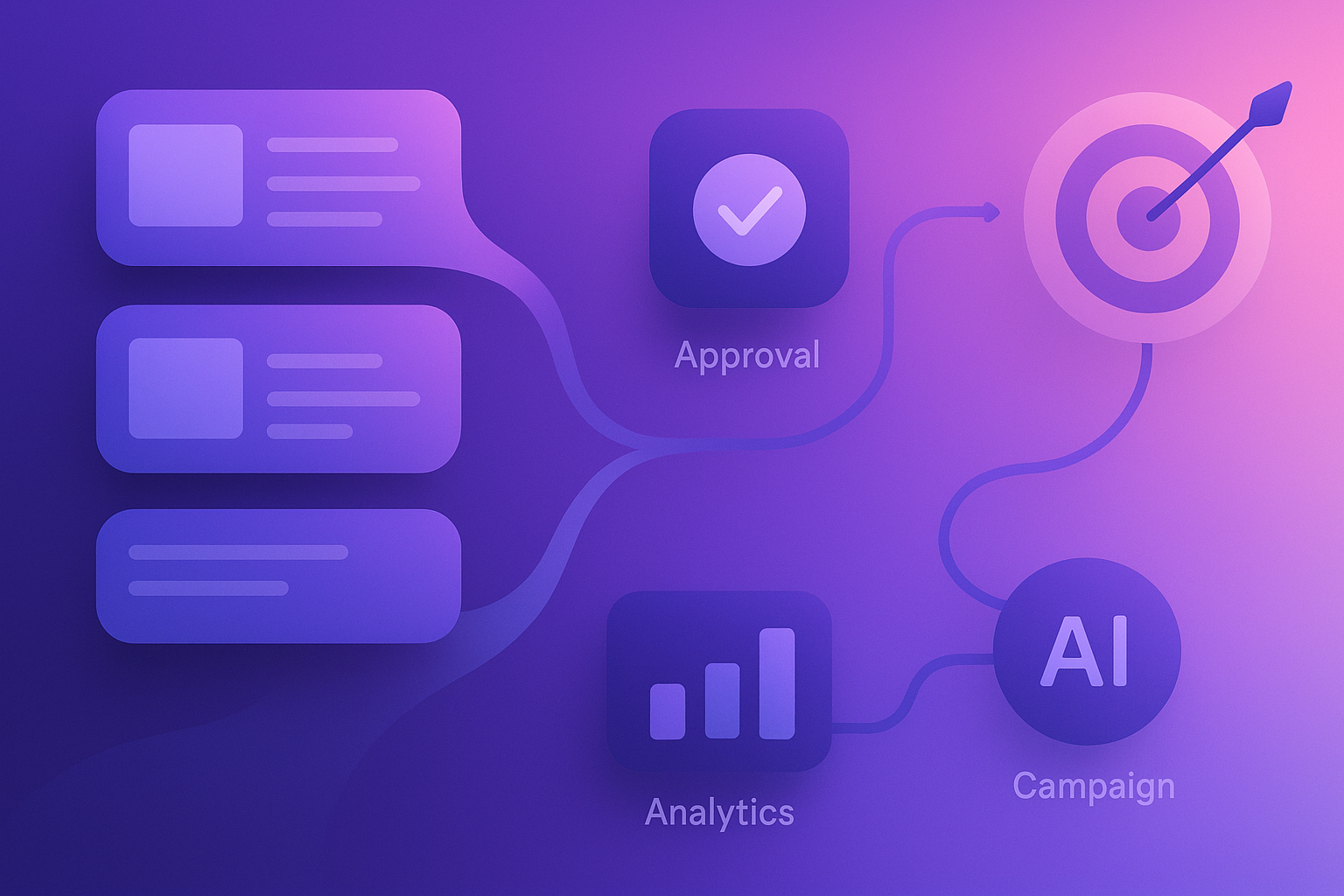 Governed AI content workflow visual summary