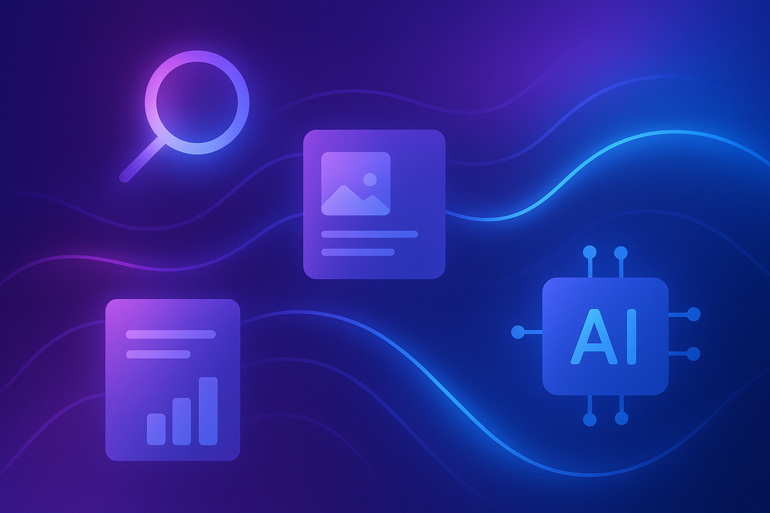 AI discovery and content analytics visual summary