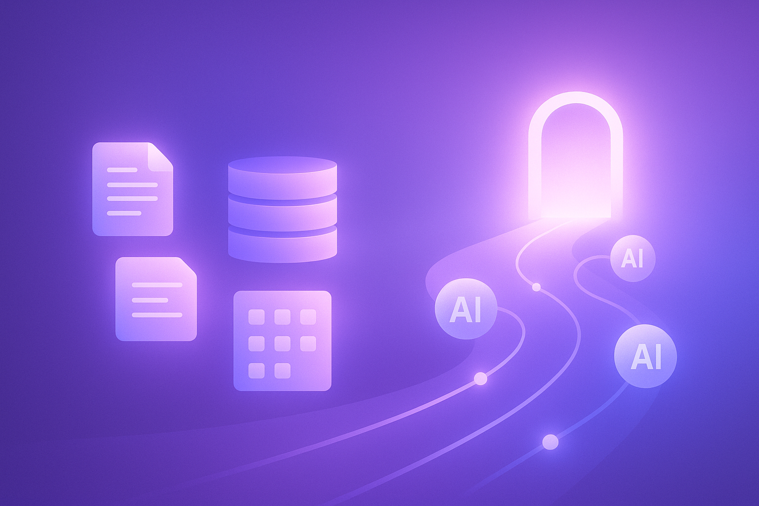 AI content migration workflow visual summary
