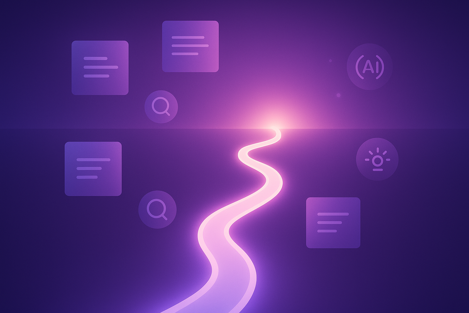 AI content acceleration and discovery visibility visual summary