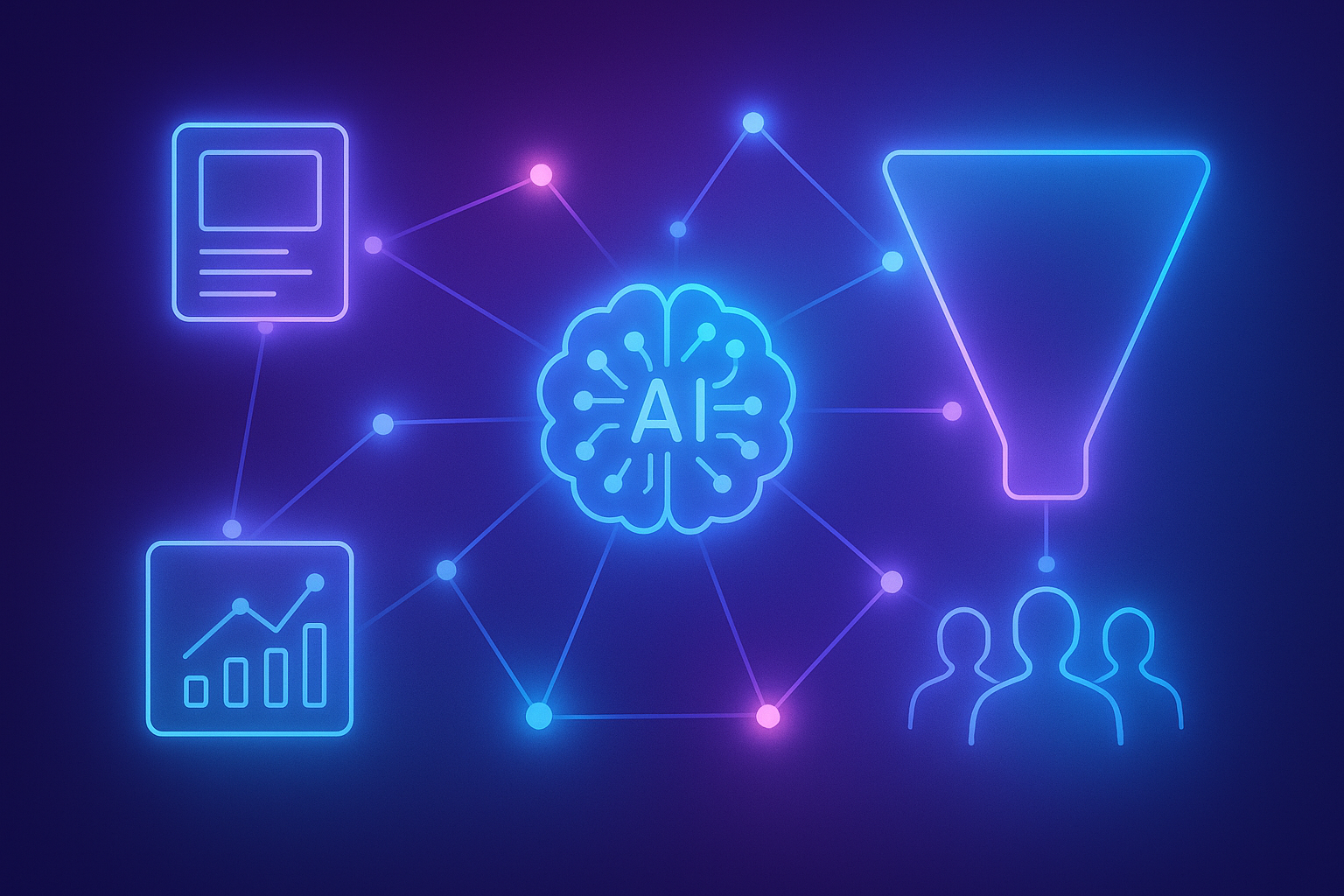 AI marketing discovery and paid media workflow visual summary