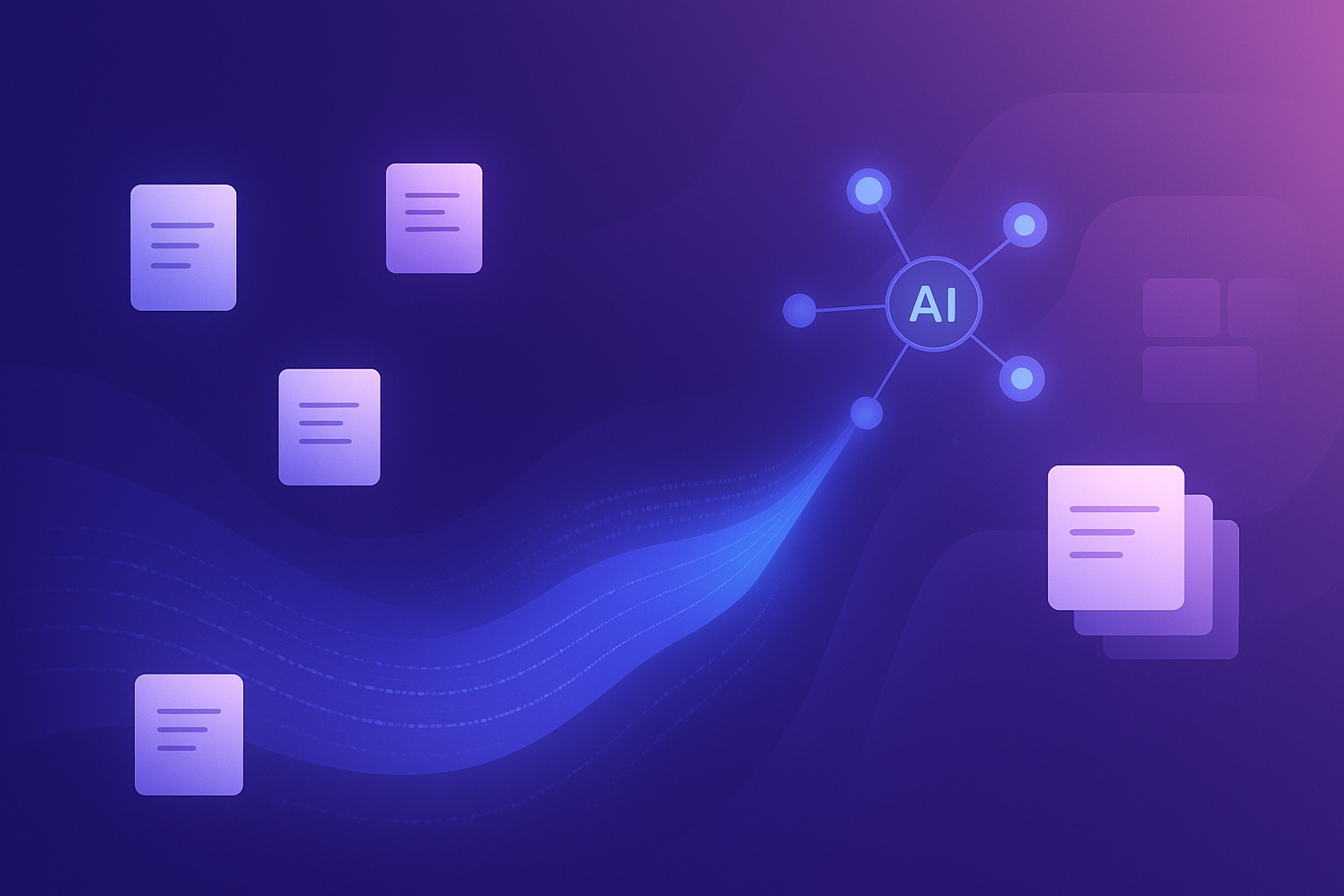 AI content migration workflow visual summary