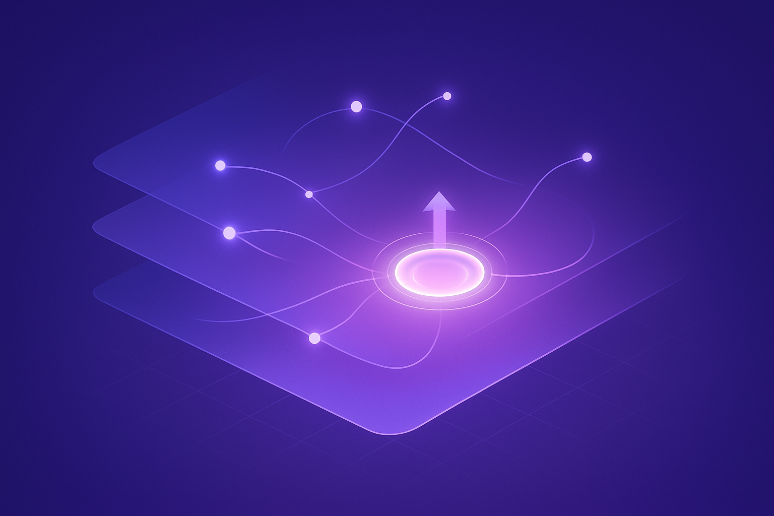Layered AI workflow orchestration visual summary