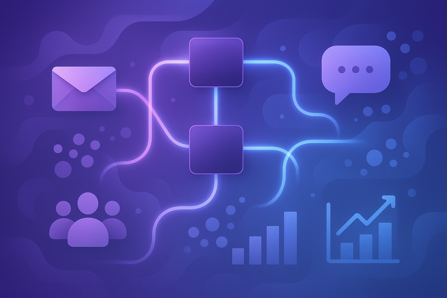 Coordinated cross-channel campaign flow visual summary